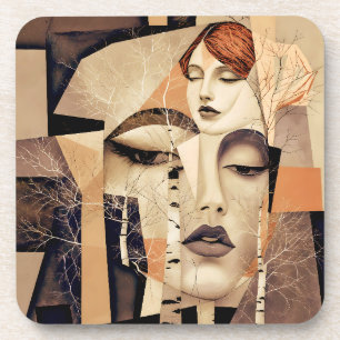 The Echo of “Virelle” – An Abstract Portrait Coaster