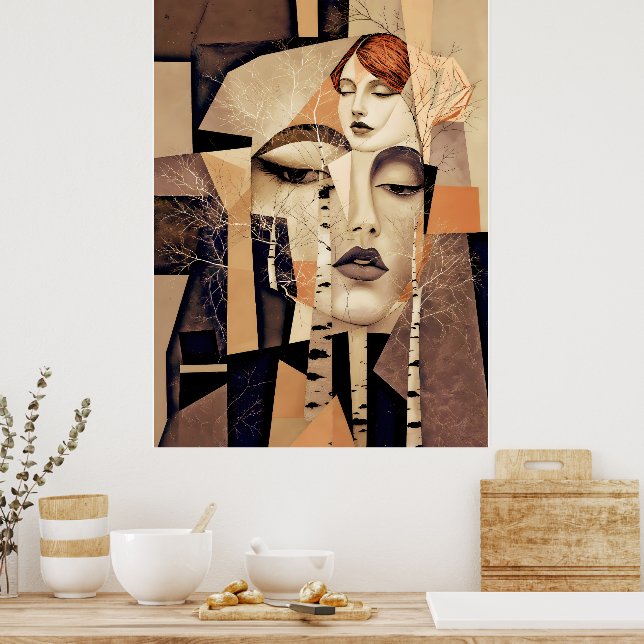 The Echo of “Virelle” – An Abstract Portrait Poster (Kitchen)