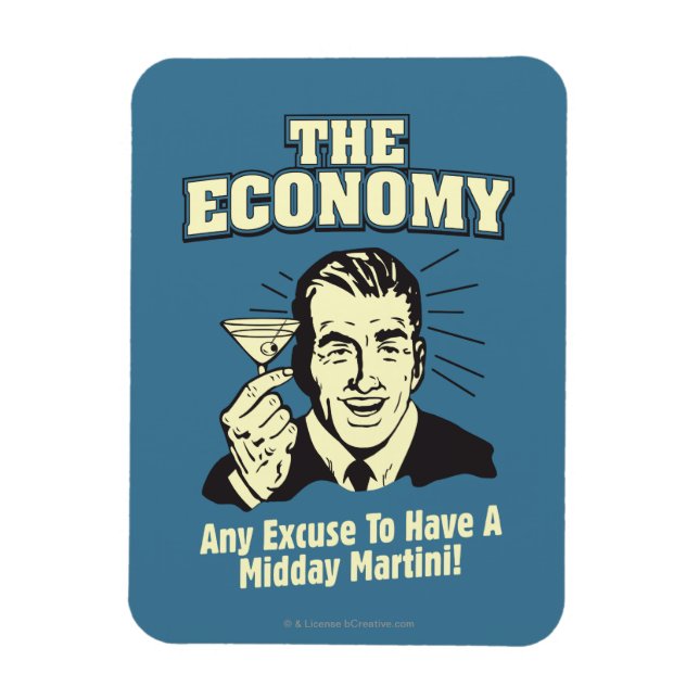 The Economy: Midday Martini Magnet (Vertical)
