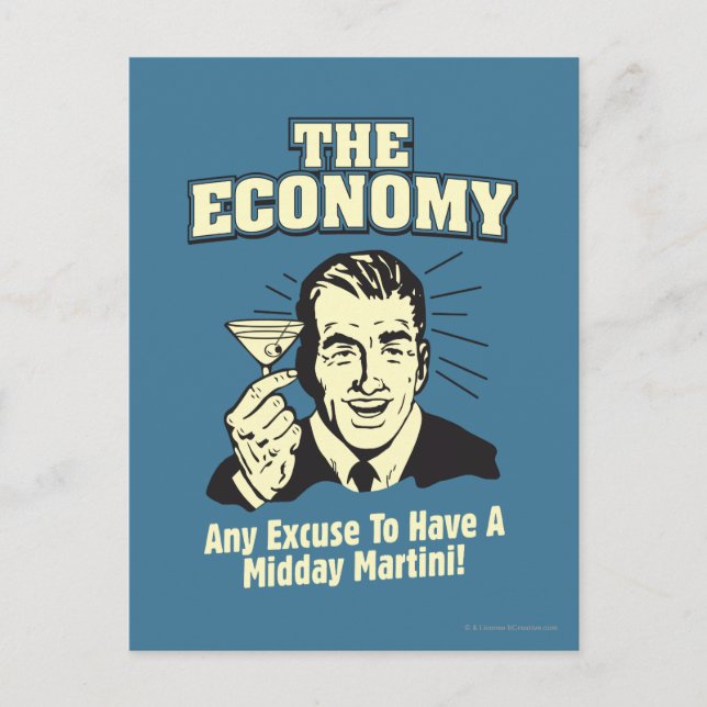 The Economy: Midday Martini Postcard (Front)