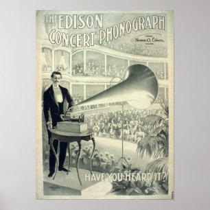The Edison concert phonograph. Poster
