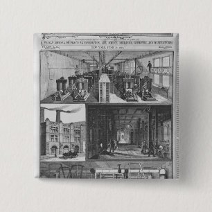 The Edison Electric Illuminating Co's Station 15 Cm Square Badge