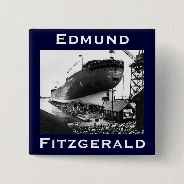 The Edmund Fitzgerald 15 Cm Square Badge (Front)