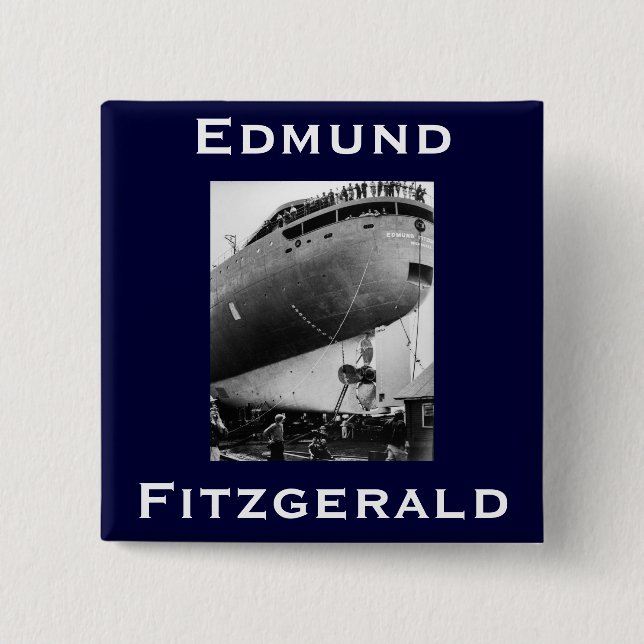 The Edmund Fitzgerald 15 Cm Square Badge (Front)