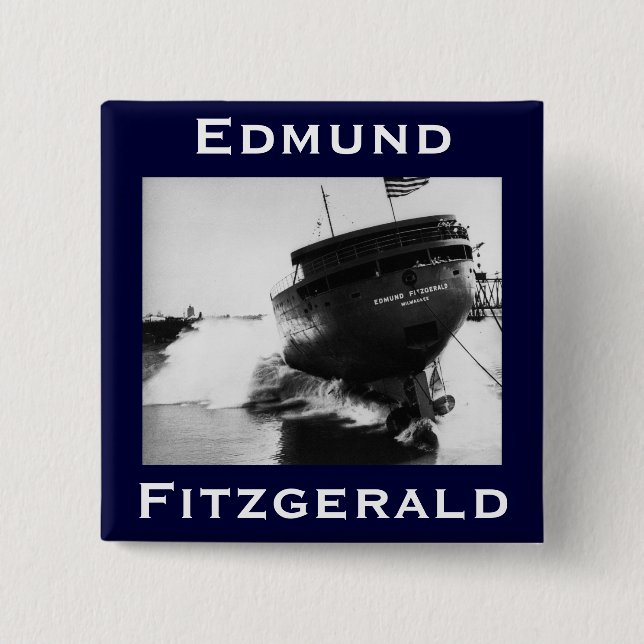 The Edmund Fitzgerald 15 Cm Square Badge (Front)