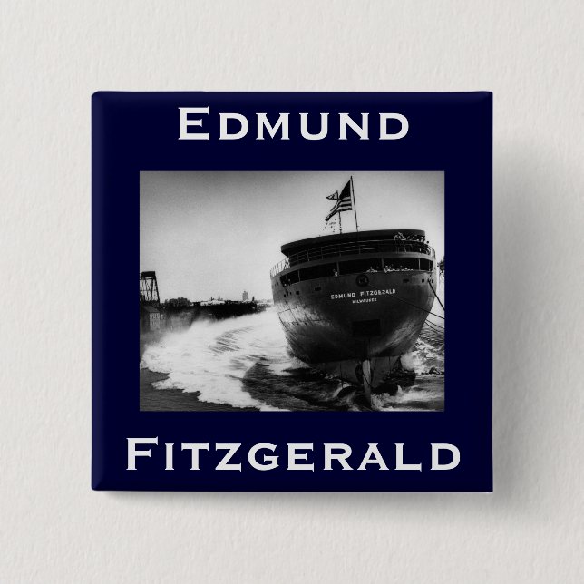 The Edmund Fitzgerald 15 Cm Square Badge (Front)