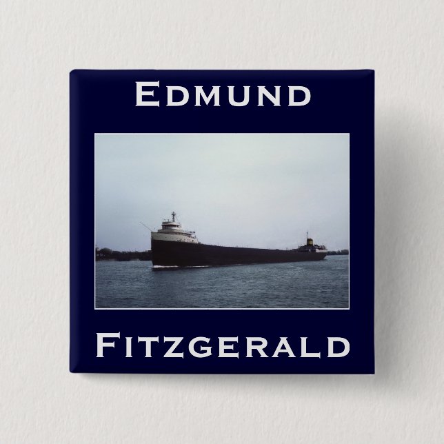 The Edmund Fitzgerald 15 Cm Square Badge (Front)