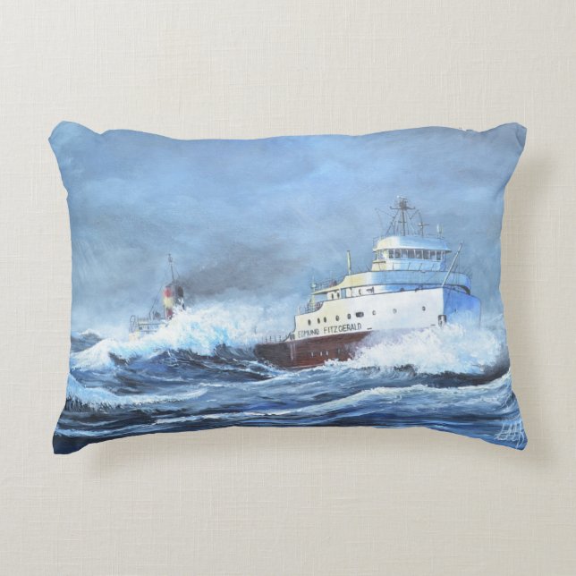 The Edmund Fitzgerald cushion (Front)
