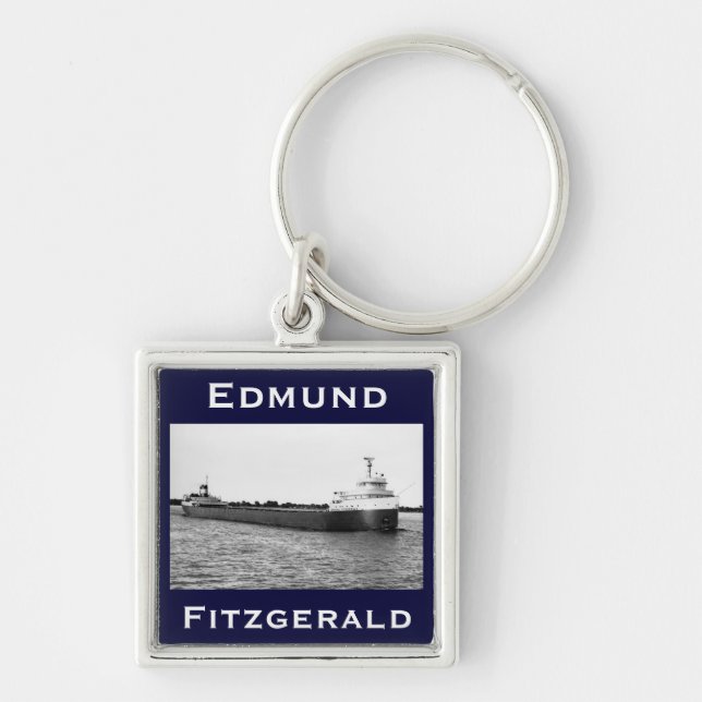 The Edmund Fitzgerald on the St. Clair River Key Ring (Front)