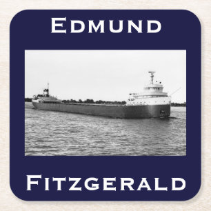 The Edmund Fitzgerald Square Paper Coaster