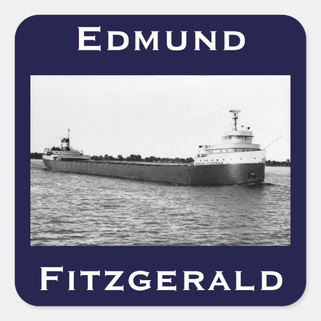 The Edmund Fitzgerald Square Sticker (Front)