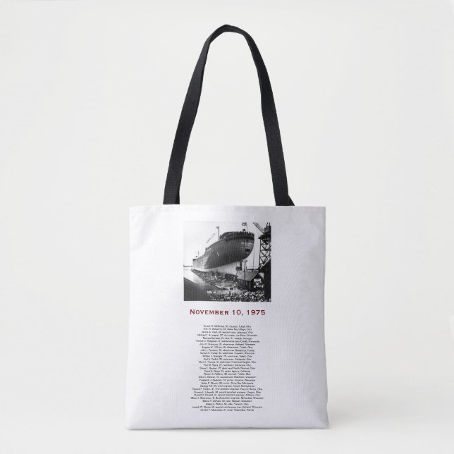 The Edmund Fitzgerald Tote Bag (Front)