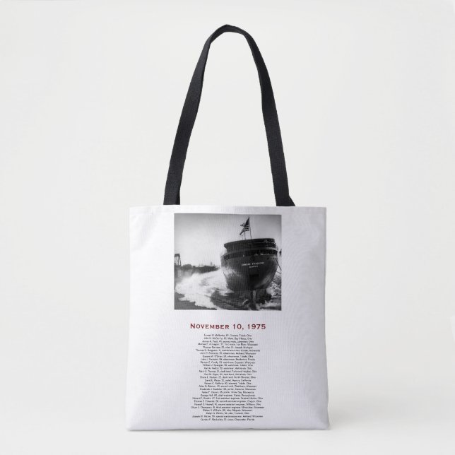 The Edmund Fitzgerald Tote Bag (Front)