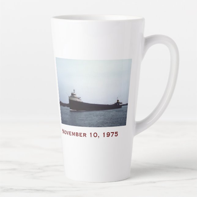 The Edmund Fitzgerald with Crew Names Latte Mug (Right)