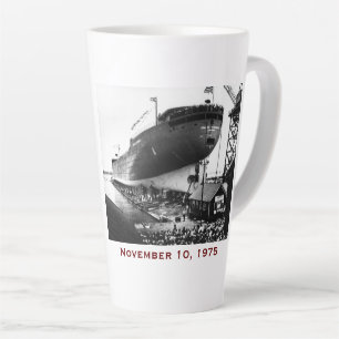 The Edmund Fitzgerald with Crew Names Latte Mug