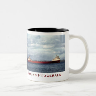 The Edmund Fitzgerald with Crew Names Two-Tone Coffee Mug