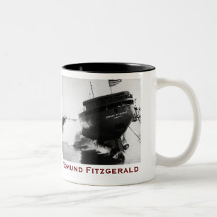The Edmund Fitzgerald with Crew Names Two-Tone Coffee Mug