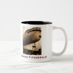 The Edmund Fitzgerald with Crew Names Two-Tone Coffee Mug