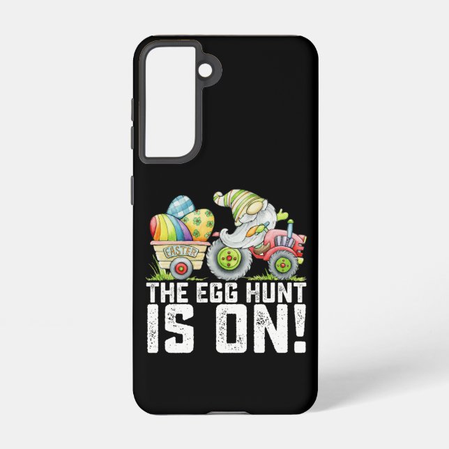 The Egg Hunt Is On Gnome Funny Easter Samsung Galaxy S21 Case (Back)