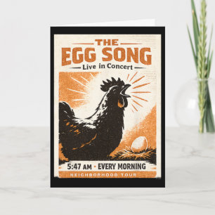 The Egg Song Funny Crazy Ckyard Chicken Lady Homes Card