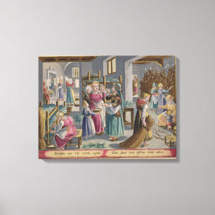 The Eggs Duly Hatch into Worms, they are Covered b Canvas Print