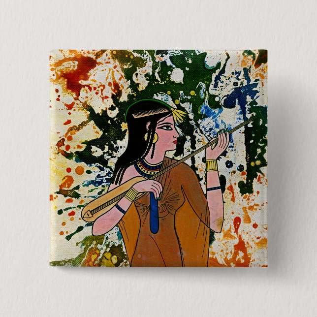 The Egyptian Enchantress by Michael Moffa 15 Cm Square Badge (Front)