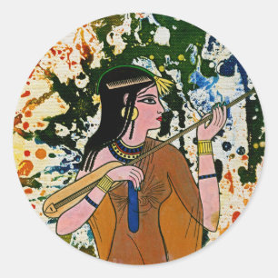 The Egyptian Enchantress by Michael Moffa Classic Round Sticker