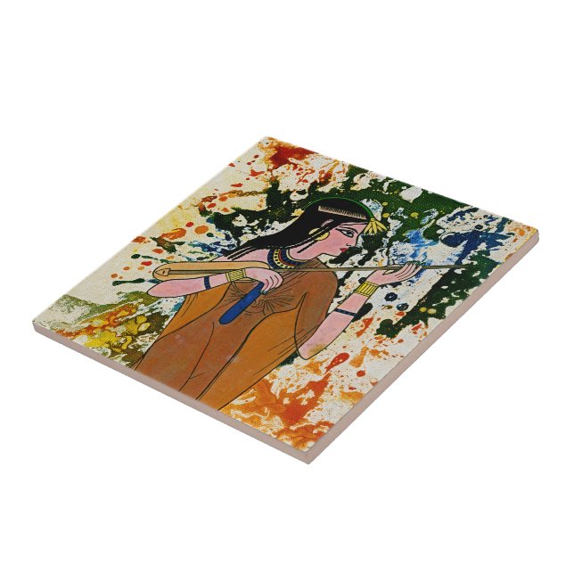 The Egyptian Enchantress by Michael Moffa Tile (Side)
