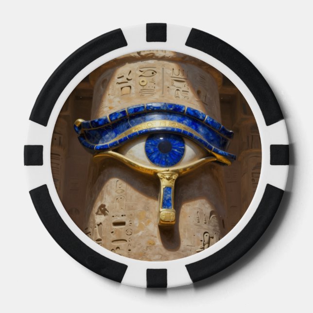 The Egyptian Eye´6 Poker Chips (Front)