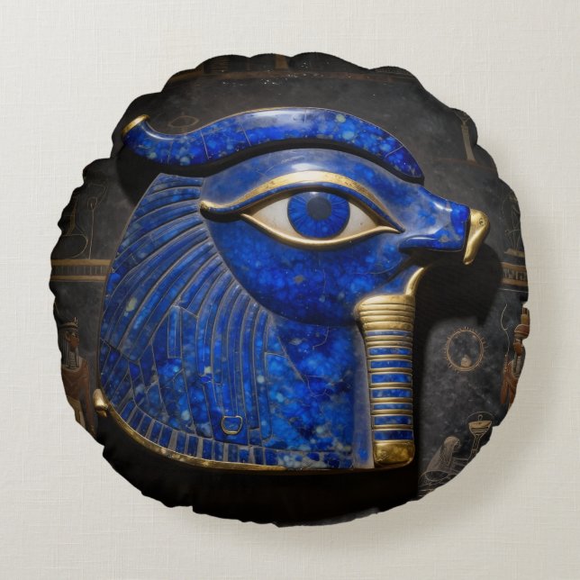 The Egyptian Eye Round Cushion (Front)