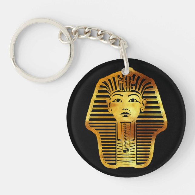 The Egyptian Golden Tutankhamun Mask Key Ring (Front)
