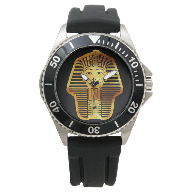 The Egyptian Golden Tutankhamun Mask Watch (Front)