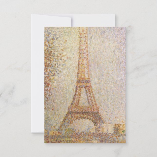 The Eiffel Tower by Georges Seurat Invitation (Front)
