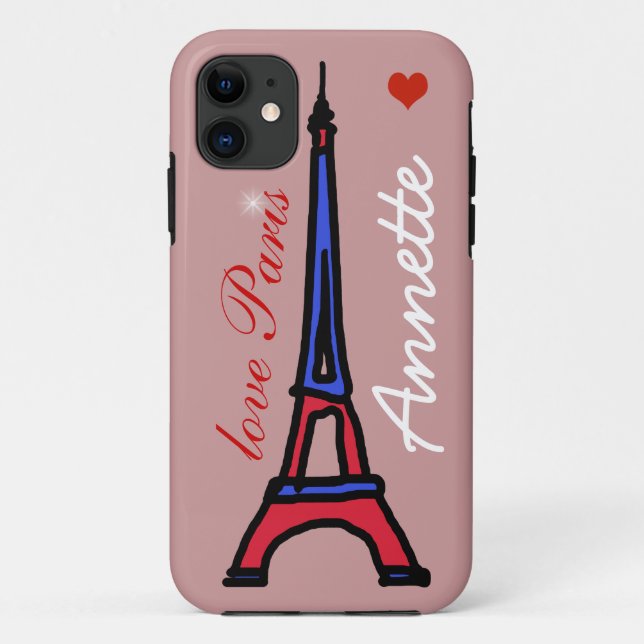 The Eiffel Tower custom name Case-Mate iPhone Case (Back)