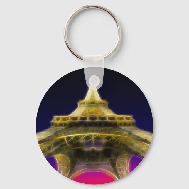 The Eiffel Tower, Paris, France Key Ring (Front)