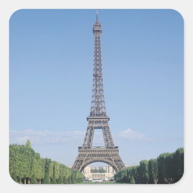 The Eiffel Tower Square Sticker (Front)