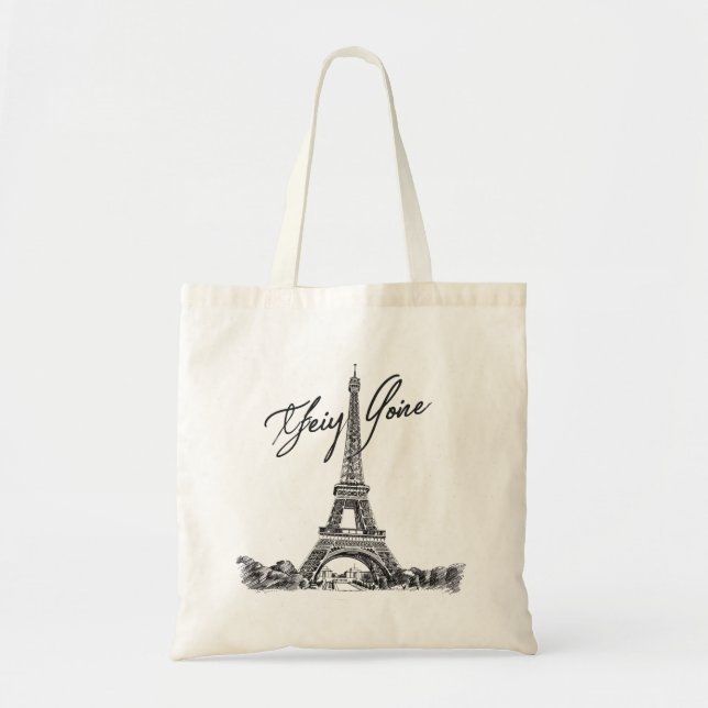  The Eiffel Tower Tote Bag (Front)