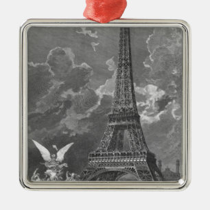 The Eiffel Tower Universal Exhibition Metal Tree Decoration