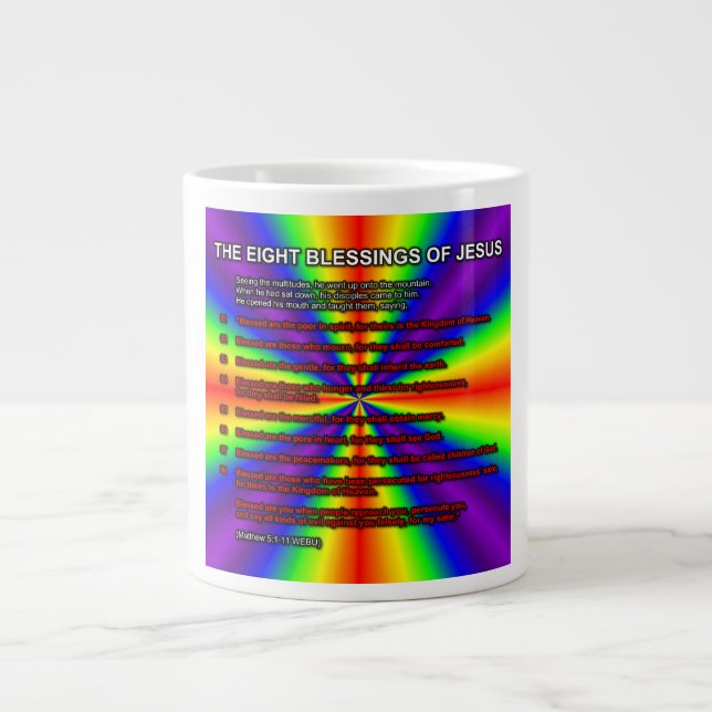 The Eight Blessings Of Jesus Mug (Front)
