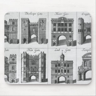 The Eight Gates of the City of London Mouse Mat