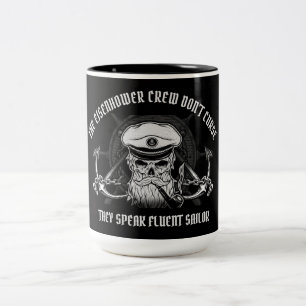 THE EISENHOWER CREW DO NOT CURSE Two-Tone COFFEE MUG