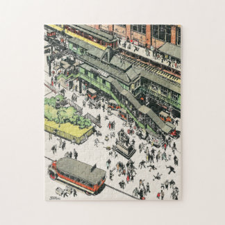 The El train station at Greeley Square, 1920s  Jigsaw Puzzle