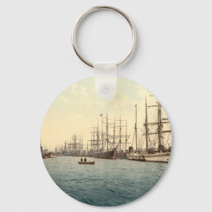 The Elbe, Hamburg, Germany Key Ring