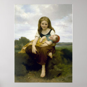 The Elder Sister by Bouguereau Poster