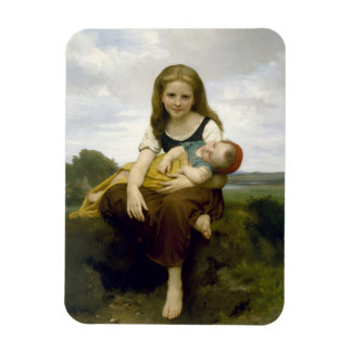 The Elder Sister by William-Adolphe Bouguereau Magnet