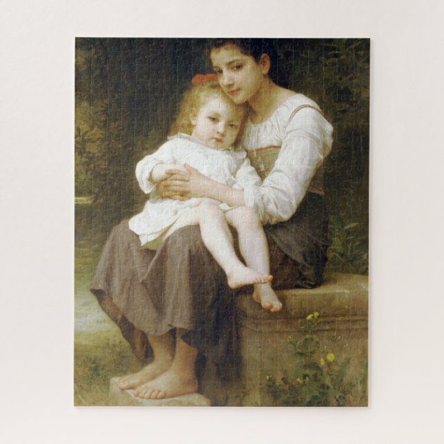 The Elder Sister (by William Bouguereau) Jigsaw Puzzle (Vertical)