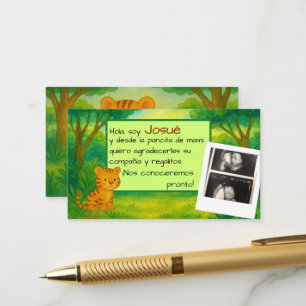 The elderly appreciates: Safari for Baby Shower Ti Enclosure Card