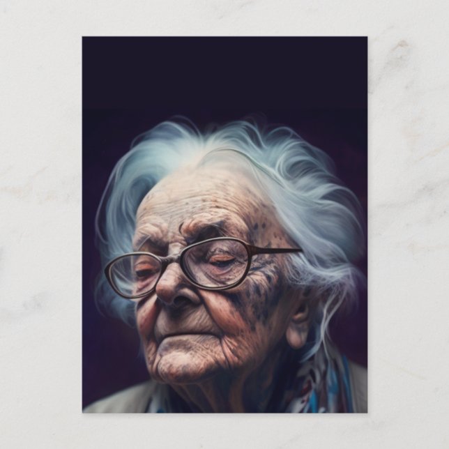 The Elderly Woman Postcard (Front)