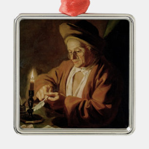 The Elderly Writer Metal Tree Decoration