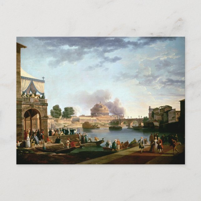 The Election of the Pope with Castel St. Postcard (Front)